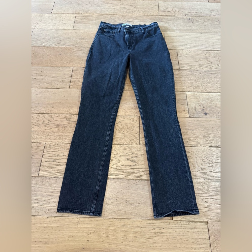 Abercrombie & Fitch 90s Slim Straight Ultra High Rise Curve Love Black Jeans 8L